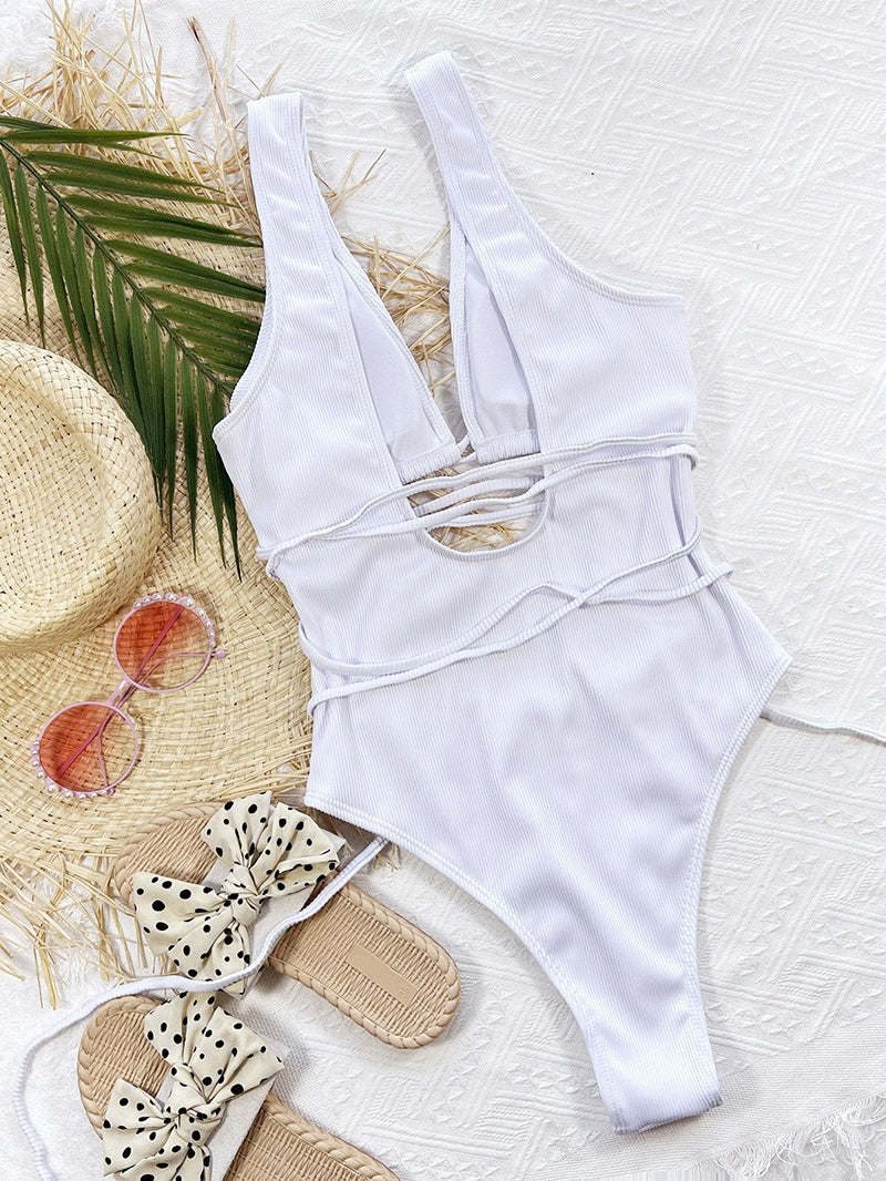 Bandage Crisscross Swimsuit